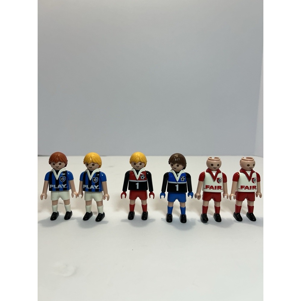 Lot of‎ 6- Playmobil Soccer Figures Geobra 2006